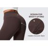 imageCRZ YOGA Womens Butterlift Hidden Scrunch Butt Flare Leggings 31quot  No Front Seam High Waist Bootcut Yoga Pants Booty CasualHot Fudge Brown