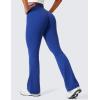 imageCRZ YOGA Womens Butterlift Hidden Scrunch Butt Flare Leggings 31quot  No Front Seam High Waist Bootcut Yoga Pants Booty CasualWaves Blue