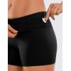 imageCRZ YOGA Womens Naked Feeling Biker Shorts  4 Inches High Waist Yoga Workout Running Gym SpandexBlack