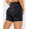 imageCRZ YOGA Womens Naked Feeling Biker Shorts  4 Inches High Waist Yoga Workout Running Gym SpandexDark Grey Camouflage