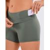 imageCRZ YOGA Womens Naked Feeling Biker Shorts  4 Inches High Waist Yoga Workout Running Gym SpandexGrey Sage
