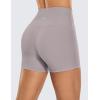 imageCRZ YOGA Womens Naked Feeling Biker Shorts  4 Inches High Waist Yoga Workout Running Gym SpandexLunar Rock