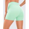 imageCRZ YOGA Womens Naked Feeling Biker Shorts  4 Inches High Waist Yoga Workout Running Gym SpandexMint Moment