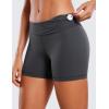 imageCRZ YOGA Womens Naked Feeling Biker Shorts  4 Inches High Waist Yoga Workout Running Gym SpandexMysterious Grey