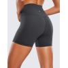 imageCRZ YOGA Womens Naked Feeling Biker Shorts  4 Inches High Waist Yoga Workout Running Gym SpandexMysterious Grey
