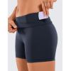 imageCRZ YOGA Womens Naked Feeling Biker Shorts  4 Inches High Waist Yoga Workout Running Gym SpandexNavy
