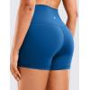 imageCRZ YOGA Womens Naked Feeling Biker Shorts  4 Inches High Waist Yoga Workout Running Gym SpandexOcean Blue