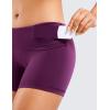 imageCRZ YOGA Womens Naked Feeling Biker Shorts  4 Inches High Waist Yoga Workout Running Gym SpandexPlum Magenta