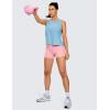 imageCRZ YOGA Womens Naked Feeling Biker Shorts  4 Inches High Waist Yoga Workout Running Gym SpandexThe Heartbeat Pink