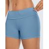 imageCRZ YOGA Womens Naked Feeling Biker Shorts  4 Inches High Waist Yoga Workout Running Gym SpandexUniverse Blue