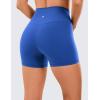 imageCRZ YOGA Womens Naked Feeling Biker Shorts  4 Inches High Waist Yoga Workout Running Gym SpandexWaves Blue
