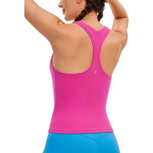 imageCRZ YOGA Butterluxe Racerback Workout Tank Tops for Women Sleeveless Camisole Gym Athletic Yoga ShirtsHibiscus Purple