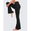 imageCRZ YOGA High Waist Crossover Flare Leggings for Women 31quot  Bootcut Bell Bottoms V Cross Yoga PantsBlack