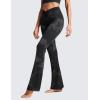 imageCRZ YOGA High Waist Crossover Flare Leggings for Women 31quot  Bootcut Bell Bottoms V Cross Yoga PantsBlack Tie Dye Flowers
