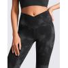 imageCRZ YOGA High Waist Crossover Flare Leggings for Women 31quot  Bootcut Bell Bottoms V Cross Yoga PantsBlack Tie Dye Flowers