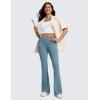imageCRZ YOGA High Waist Crossover Flare Leggings for Women 31quot  Bootcut Bell Bottoms V Cross Yoga PantsBlue Ashes