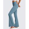 imageCRZ YOGA High Waist Crossover Flare Leggings for Women 31quot  Bootcut Bell Bottoms V Cross Yoga PantsBlue Ashes