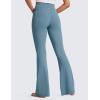 imageCRZ YOGA High Waist Crossover Flare Leggings for Women 31quot  Bootcut Bell Bottoms V Cross Yoga PantsBlue Ashes
