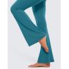 imageCRZ YOGA High Waist Crossover Flare Leggings for Women 31quot  Bootcut Bell Bottoms V Cross Yoga PantsBorealis Green