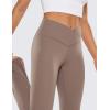 imageCRZ YOGA High Waist Crossover Flare Leggings for Women 31quot  Bootcut Bell Bottoms V Cross Yoga PantsBrown Purple