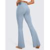 imageCRZ YOGA High Waist Crossover Flare Leggings for Women 31quot  Bootcut Bell Bottoms V Cross Yoga PantsCambric Blue