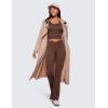 imageCRZ YOGA High Waist Crossover Flare Leggings for Women 31quot  Bootcut Bell Bottoms V Cross Yoga PantsCoffee Brown
