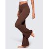 imageCRZ YOGA High Waist Crossover Flare Leggings for Women 31quot  Bootcut Bell Bottoms V Cross Yoga PantsCoffee Brown
