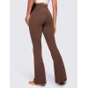 imageCRZ YOGA High Waist Crossover Flare Leggings for Women 31quot  Bootcut Bell Bottoms V Cross Yoga PantsCoffee Brown