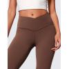 imageCRZ YOGA High Waist Crossover Flare Leggings for Women 31quot  Bootcut Bell Bottoms V Cross Yoga PantsCoffee Brown