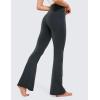 imageCRZ YOGA High Waist Crossover Flare Leggings for Women 31quot  Bootcut Bell Bottoms V Cross Yoga PantsDark Green