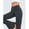 imageCRZ YOGA High Waist Crossover Flare Leggings for Women 31quot  Bootcut Bell Bottoms V Cross Yoga PantsDark Green
