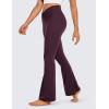 imageCRZ YOGA High Waist Crossover Flare Leggings for Women 31quot  Bootcut Bell Bottoms V Cross Yoga PantsDeep Purple