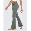 imageCRZ YOGA High Waist Crossover Flare Leggings for Women 31quot  Bootcut Bell Bottoms V Cross Yoga PantsGrey Sage