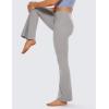imageCRZ YOGA High Waist Crossover Flare Leggings for Women 31quot  Bootcut Bell Bottoms V Cross Yoga PantsGull Gray