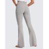 imageCRZ YOGA High Waist Crossover Flare Leggings for Women 31quot  Bootcut Bell Bottoms V Cross Yoga PantsGull Gray