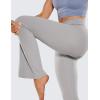 imageCRZ YOGA High Waist Crossover Flare Leggings for Women 31quot  Bootcut Bell Bottoms V Cross Yoga PantsGull Gray