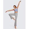 imageCRZ YOGA High Waist Crossover Flare Leggings for Women 31quot  Bootcut Bell Bottoms V Cross Yoga PantsGull Gray