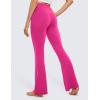 imageCRZ YOGA High Waist Crossover Flare Leggings for Women 31quot  Bootcut Bell Bottoms V Cross Yoga PantsHibiscus Purple