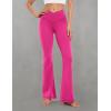imageCRZ YOGA High Waist Crossover Flare Leggings for Women 31quot  Bootcut Bell Bottoms V Cross Yoga PantsHibiscus Purple