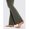 imageCRZ YOGA High Waist Crossover Flare Leggings for Women 31quot  Bootcut Bell Bottoms V Cross Yoga PantsLight Army Green