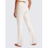 imageCRZ YOGA High Waist Crossover Flare Leggings for Women 31quot  Bootcut Bell Bottoms V Cross Yoga PantsMilky White Bone