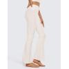 imageCRZ YOGA High Waist Crossover Flare Leggings for Women 31quot  Bootcut Bell Bottoms V Cross Yoga PantsMilky White Bone