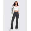 imageCRZ YOGA High Waist Crossover Flare Leggings for Women 31quot  Bootcut Bell Bottoms V Cross Yoga PantsMysterious Grey