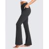 imageCRZ YOGA High Waist Crossover Flare Leggings for Women 31quot  Bootcut Bell Bottoms V Cross Yoga PantsMysterious Grey