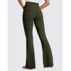 imageCRZ YOGA High Waist Crossover Flare Leggings for Women 31quot  Bootcut Bell Bottoms V Cross Yoga PantsOlive Green