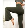 imageCRZ YOGA High Waist Crossover Flare Leggings for Women 31quot  Bootcut Bell Bottoms V Cross Yoga PantsOlive Green