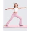 imageCRZ YOGA High Waist Crossover Flare Leggings for Women 31quot  Bootcut Bell Bottoms V Cross Yoga PantsPink Peony