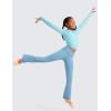 imageCRZ YOGA High Waist Crossover Flare Leggings for Women 31quot  Bootcut Bell Bottoms V Cross Yoga PantsPure Blue