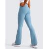 imageCRZ YOGA High Waist Crossover Flare Leggings for Women 31quot  Bootcut Bell Bottoms V Cross Yoga PantsPure Blue