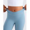 imageCRZ YOGA High Waist Crossover Flare Leggings for Women 31quot  Bootcut Bell Bottoms V Cross Yoga PantsPure Blue